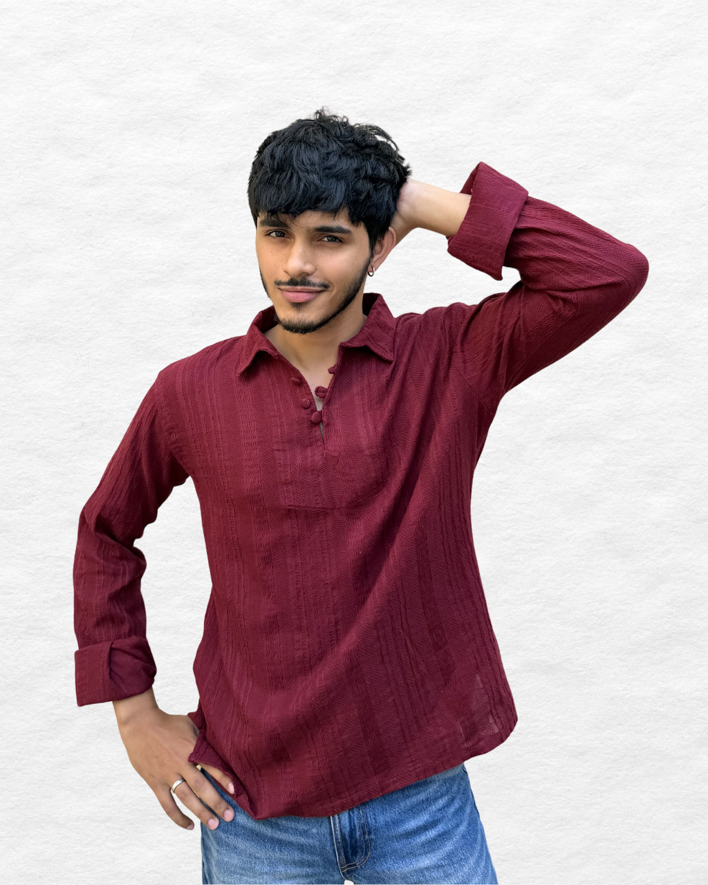 Wine Red Kurta